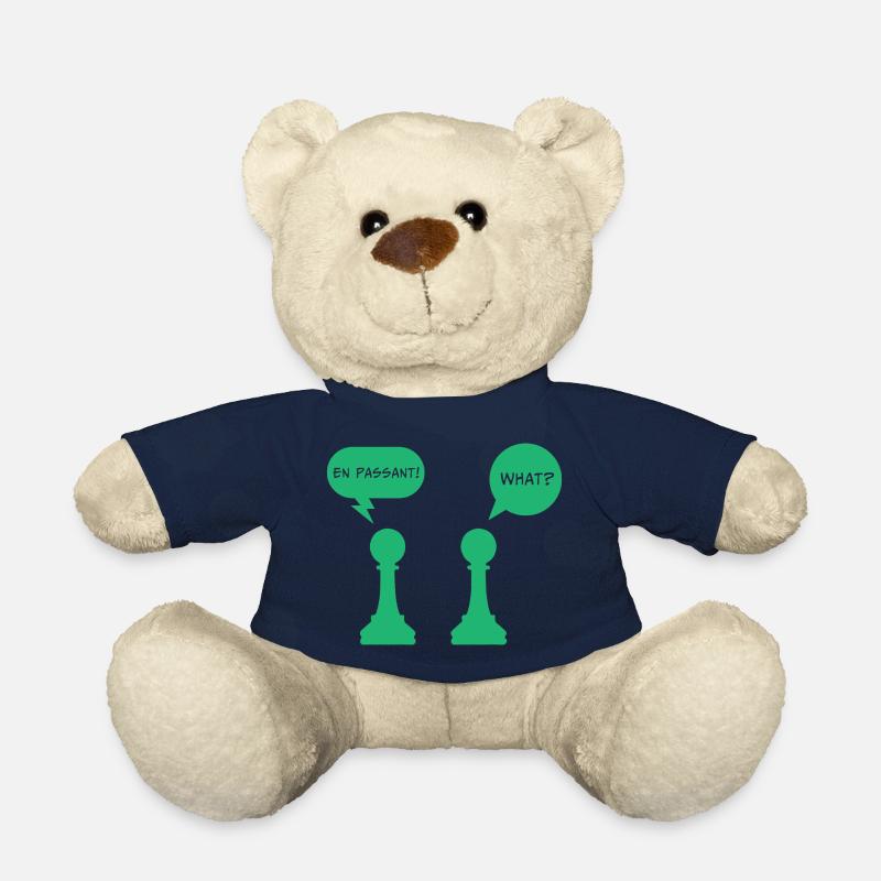 En passant Schach Denksport Schachmeister Geschenk - Teddy - French Navy