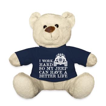 I Work Hard My Jeep Have A Better Life - Nounours - bleu marine - Devant