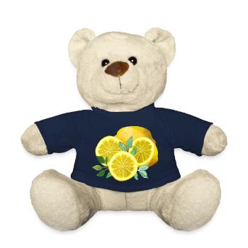 Zitronen, Gelb, Zitronenschnitten - Teddy - French Navy - Vorne