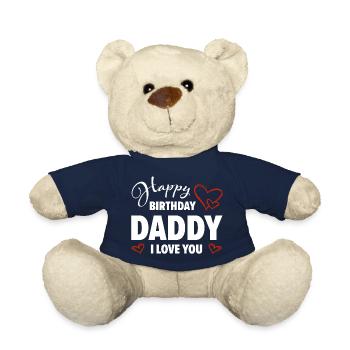Joyeux anniversaire Papa T’aime Bébé Cadeau - Nounours - bleu marine - Devant