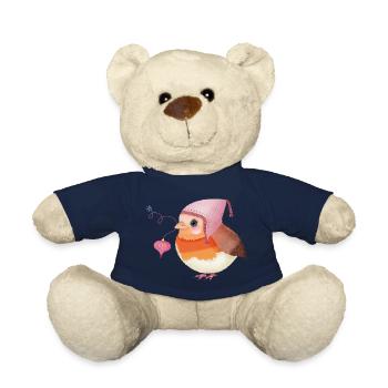 Christmas robin - Teddy Bear - french navy - Front