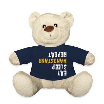 eat sleep handstand repeat - Teddy Bear - french navy - Front