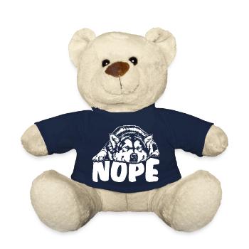 ALASKAN MALAMUTE Nope Chien Disant Chiens Dire - Nounours - bleu marine - Devant