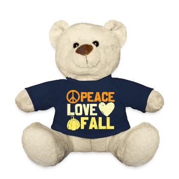 Peace Love Fall Happy Fall - Teddy Bear - french navy - Front