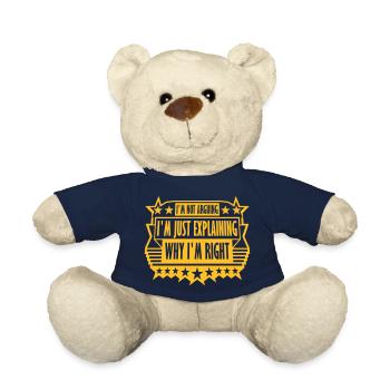I m not arguing - Teddy Bear - french navy - Front