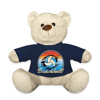 Beachball Ocean vintage ball multi couleur B-Day gif - Nounours - bleu marine - Devant