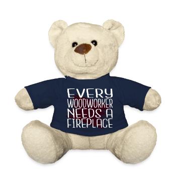 joke apprentice chop wood union carpenter tshirts - Teddy Bear - french navy - Front