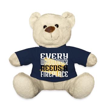 tronçonneuse charpentier casque de sécurité humour abattage - Nounours - bleu marine - Devant