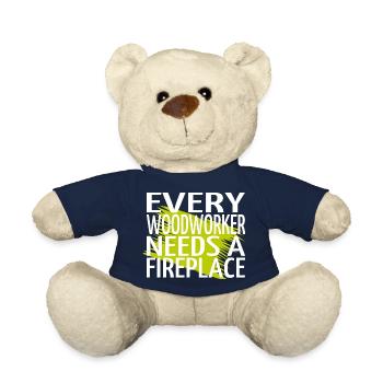 wood logging carpenter saw - Teddy Bear - french navy - Front