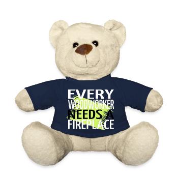 charpentier chemises pour bébés et tout-petits cadeau d’anniversaire - Nounours - bleu marine - Devant