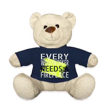 carpenter saw woodworking carpenter plumber tools - Teddy Bear - french navy - Front
