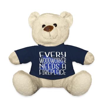 Carpenter Saw Forestry Woodworker Fun Shirt - Nounours - bleu marine - Devant
