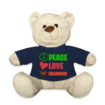 Peace Love Awesome Crabbing Catching Crabs A Crab - Teddy - French Navy - Vorne
