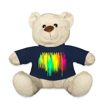 Rainbow dégradé coloré cool rétro tendance Art 2 - Nounours - bleu marine - Devant