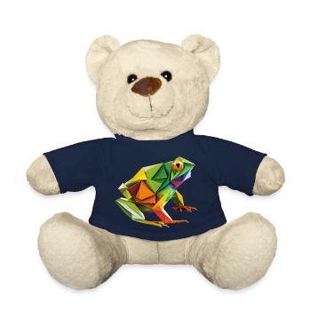 Origami Geometrie Frosch bunt modern arty - Teddy - French Navy - Vorne