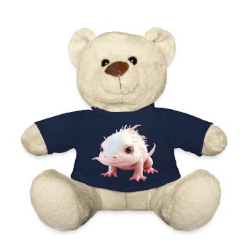Small Baby Axolotl for Animal Lovers - Teddy Bear - french navy - Front