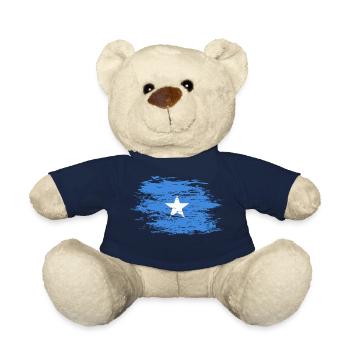 Drapeau de la Somalie utilisé - Nounours - bleu marine - Devant