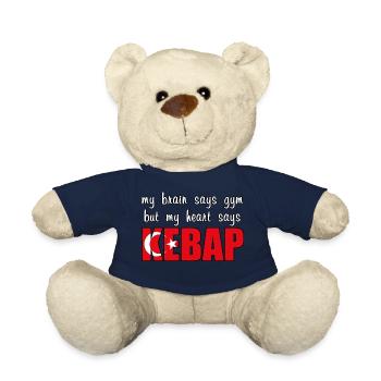 Mon cœur dit Kebap - Nounours - bleu marine - Devant