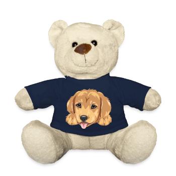 Lächelnder Golden Retriever Welpenkopf - Teddy - French Navy - Vorne