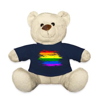 Rainbow Flag Used - Teddy Bear - french navy - Front