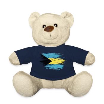 Drapeau des Bahamas utilisé - Nounours - bleu marine - Devant