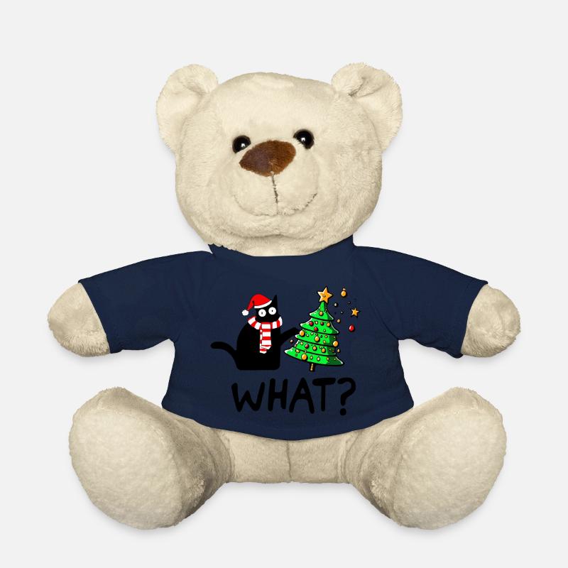 Freche Katze Weihnachtsbaum Katzenmama Geschenk - Teddy - French Navy