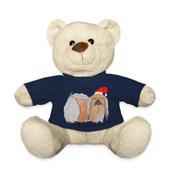 Weihnachtliche Pekinesen - Teddy - French Navy - Vorne