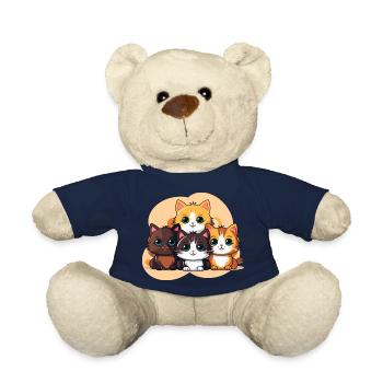 Adorable kittens - Teddy Bear - french navy - Front