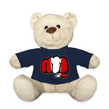 Pérou drapeau poing main - Nounours - bleu marine - Devant