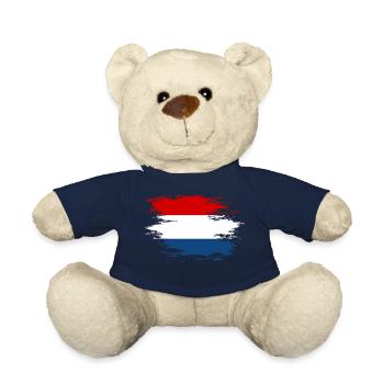 Holland flag used design - Teddy Bear - french navy - Front