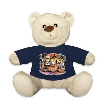 Das Leben ist hart, Faultier entspannt am Strand - Teddy - French Navy - Vorne