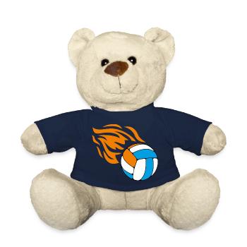 Fliegender flammender Volleyball - Teddy - French Navy - Vorne