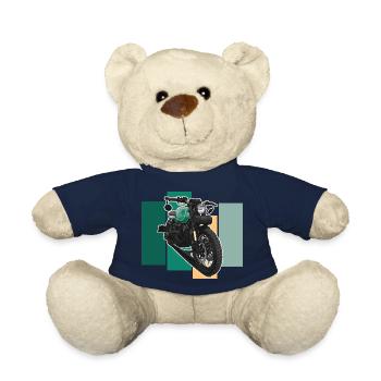 Bobber // Custom // Motorcycle - Teddy Bear - french navy - Front