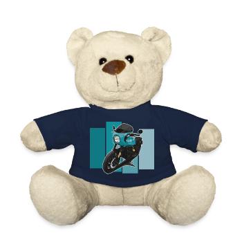 Bobber // Custom // Motorcycle - Teddy Bear - french navy - Front