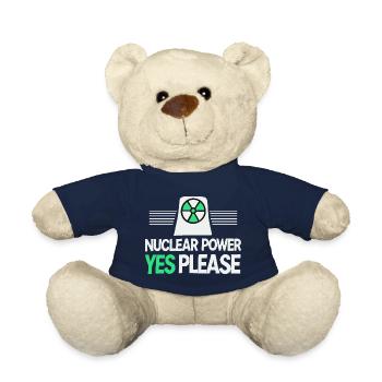 Nuclear Power Yes Please - Pro Clean Energy - Teddy Bear - french navy - Front