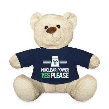 Nuclear Power Yes Please - Pro Clean Energy - Teddy Bear - french navy - Front