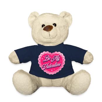 Valentine's Day heart for lovers and romantics - Teddy Bear - french navy - Front