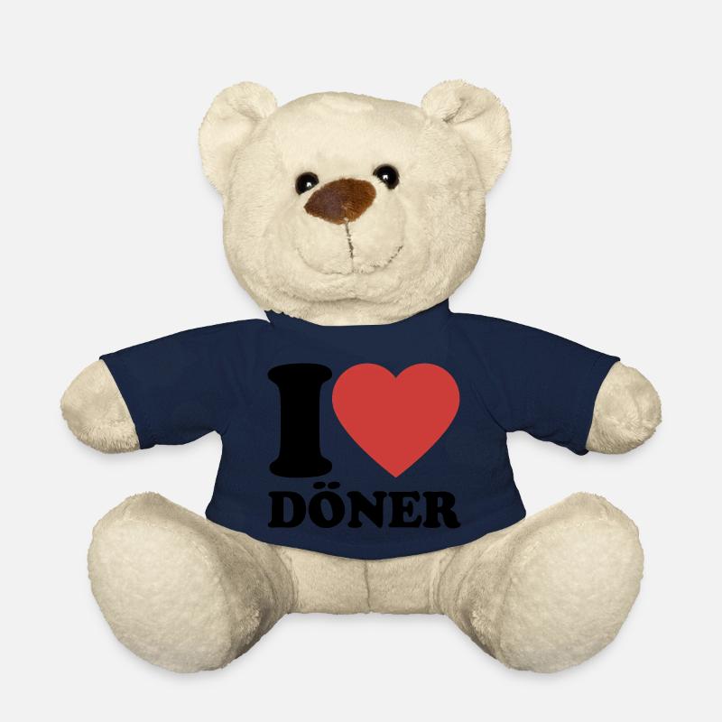 I Love Döner - Herz - Fast Food - Geschenk - Teddy - French Navy