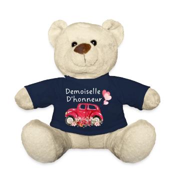Brautjungfer Auto Braut Blumen - Teddy - French Navy - Vorne