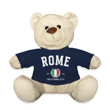 Hommage à Rome – Armoiries de l’Italie et 753 av. J.-C. - Nounours - bleu marine - Devant