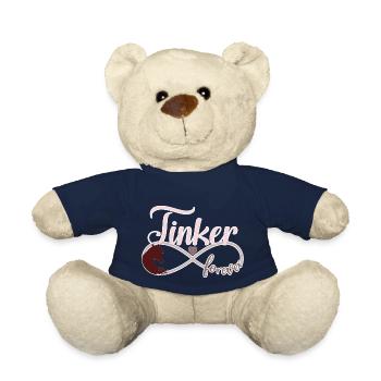 Tinker horses pony infinity symbol - Teddy Bear - french navy - Front