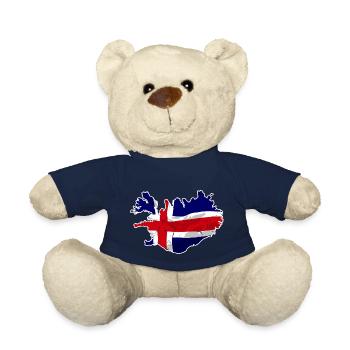 Iceland Flag Map - Teddy - French Navy - Vorne