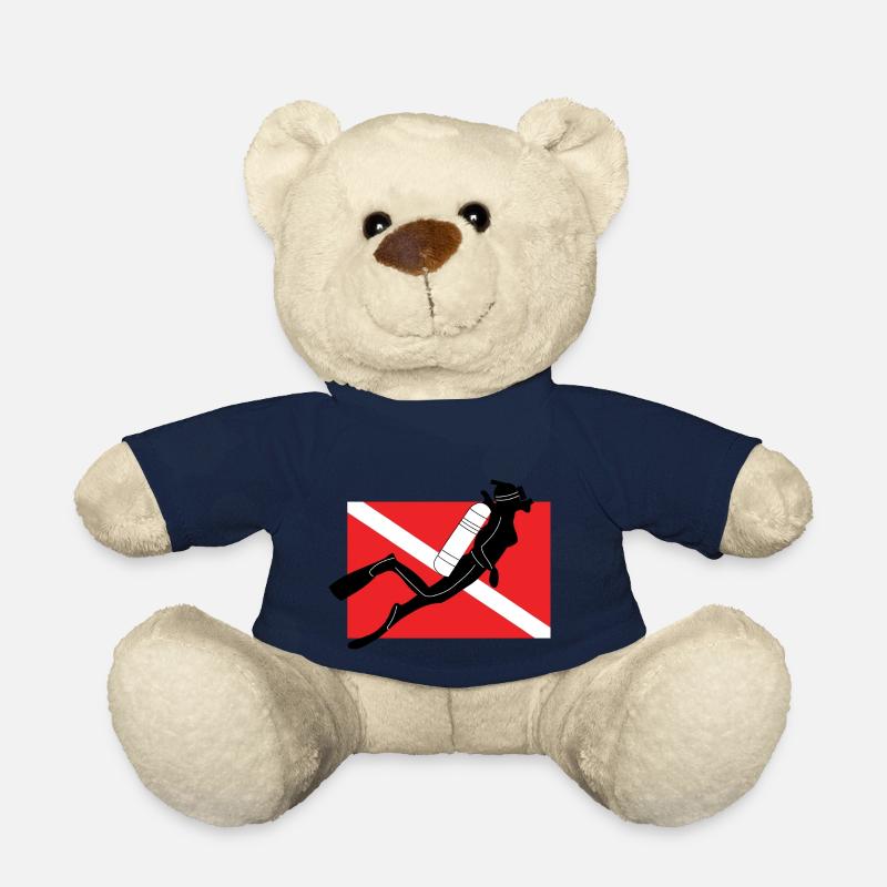 SCUBA DIVER WEIBLICHE FLAGGE - Teddy - French Navy