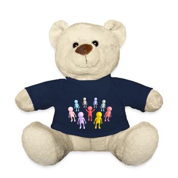 Groupe avec figures 3D - Nounours - bleu marine - Devant
