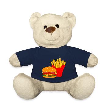 Burger mit Pommes - Teddy - French Navy - Vorne