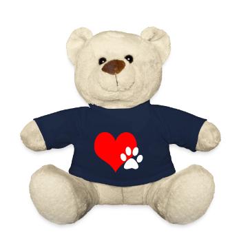Heart paw - Teddy Bear - french navy - Front