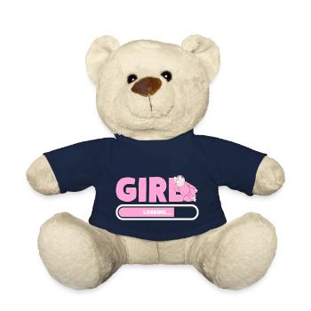 BABY GIRL LOADING Parents Grossesse - Nounours - bleu marine - Devant