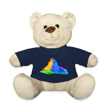 Matterhorn, Mountain, Colorful Triangles, Triangles, Alps - Teddy Bear - french navy - Front