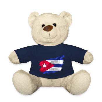 Cuba Flag Cuban Countries Flag - Teddy Bear - french navy - Front