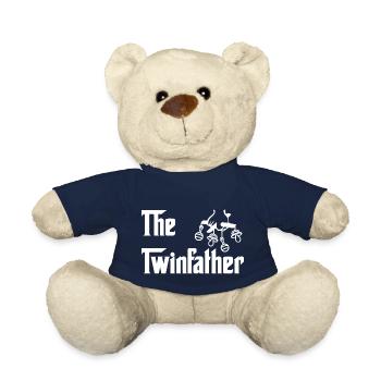 The Twinfather Twins Dad Papa - Teddy Bear - french navy - Front